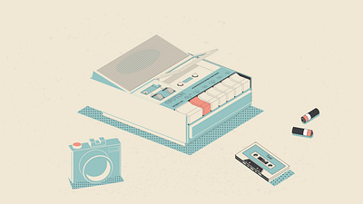 Isometric retro radio isometry radio retro