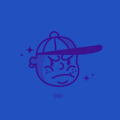 AngryKid acab bad blue cap cartoon children flat illustration kid mad