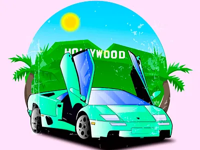 Hollywood art branding design flat graphic design illustration illustrator logo vector