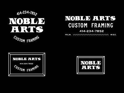 Noble Arts logos branding graphic design lettering logo logodesign