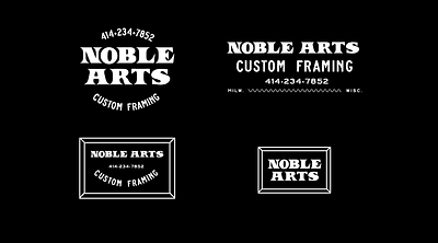 Noble Arts logos branding graphic design lettering logo logodesign