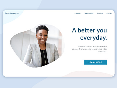 Smarter Agent branding clean ui landing page design responsive web design ui design ux ui web design