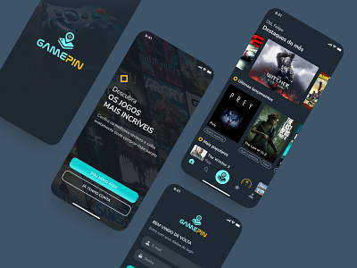 GamePin Lauch Screen app app design design app gamer gamerapp games illustration illustrator interface interfacedesign mobile ui ui ui design uidesign user interface user interface design userinterface ux ux design uxdesign