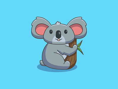 Koko the Koala art artist design digital art flat graphic design icon illustration illustrator minimal vector