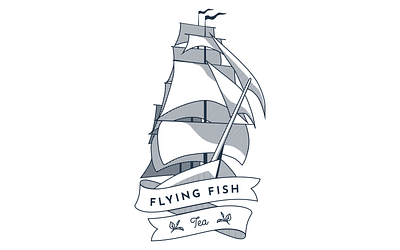 Flying Fish branding graphic design handdrawn identity identitydesign illustration logo logo design vector