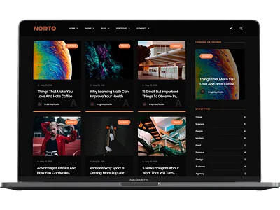 Norto - Creative Portfolio WordPress Theme blog branding design envato illustration javascript logo themeforest tweenmax ui