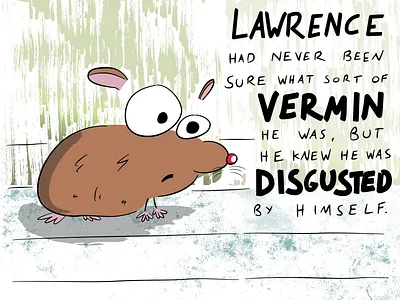 Vermin animal cartoon illustration vector