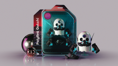 Aavegotchi NFT: Polyant Gotchi 3d design blender blockchain nft toy design