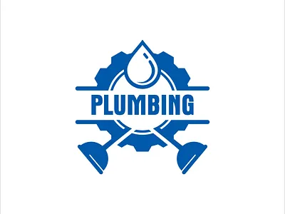 PLUMBING HEATING art design flat icon illustration logo minimal plumber plumbing vector