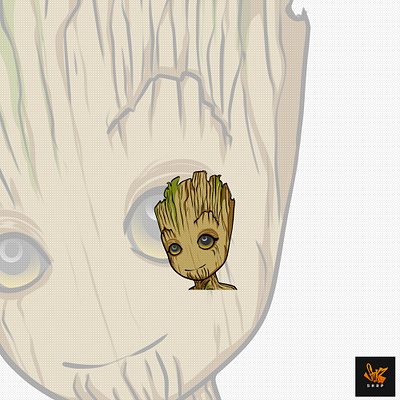 Baby Groot Emote emote emotes groot guardianofthegalaxy illustration infinitywar marvel streamer twitch vector