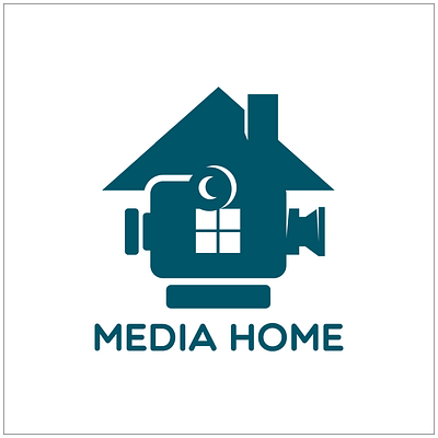 mediahome flat illustration logo media media logo vector