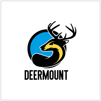 deermount animals animals logo deer deer head deer logo illustration logo vector