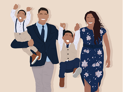 Minimal Family Portrait art artist design digital art flat graphic design illustration illustrator minimal vector