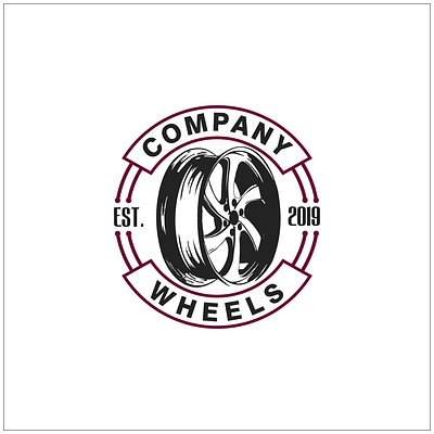 wheels emblem logo garage illustration logo racing transportation vector wheels