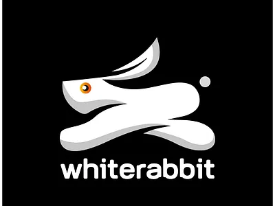 whiterabbit animals animals logo flat icon illustration logo rabbit rabbit logo vector