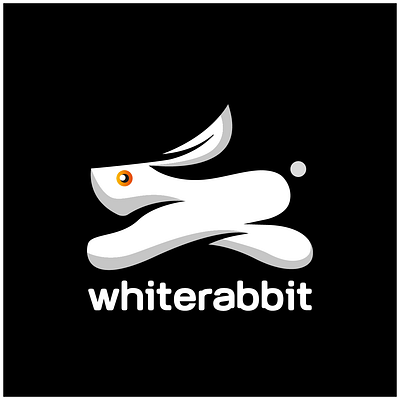 whiterabbit animals animals logo flat icon illustration logo rabbit rabbit logo vector