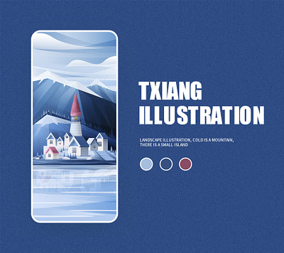 the tip of the iceberg design illustration scenery