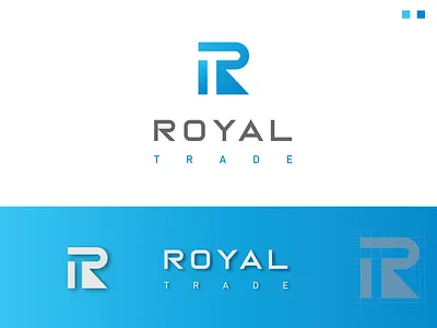 Royal Trade Logo app logo design branding design home delivery iconic logo illustration logo parcels typography vector