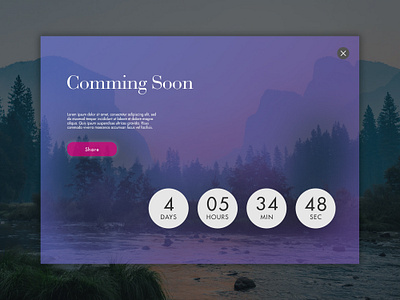 Daily UI 14/100 - Countdown Timer dailyui dailyuichallenge design digital flat design ghostbutton timer ui ux web website