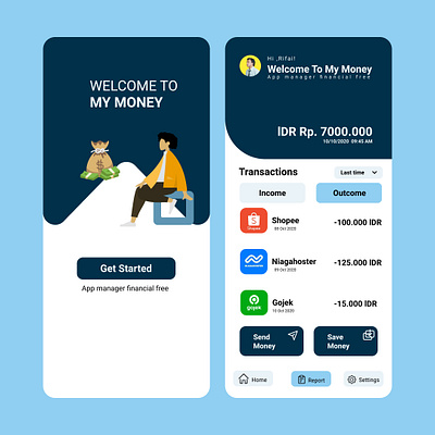 Mobile App Financial Manager design mobile app mobile ui ui ux vector