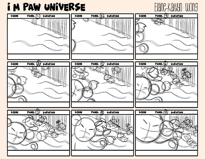 i m PAW Universe Superheros storyboard sketch progress artwork branding cartoon character character animation character design comic comic art concept art concept design illustration sketch storyboard storyboarding thumbnail design