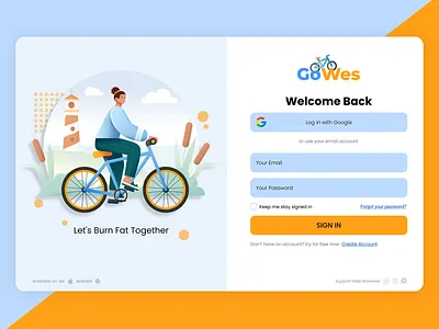 GoWes figma form landingpage login loginform sports ui uidesign uiuxdesign