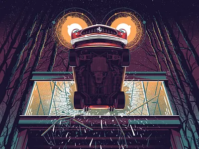 OAR gigposter illustration poster screenprint texture vector