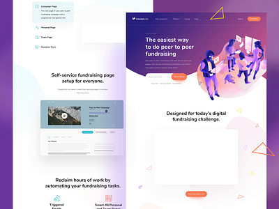 Causevox 🦄 – Peer-to-Peer Fundraising Page animation animation 2d animation after effects animation design design fundrising ui web web design website