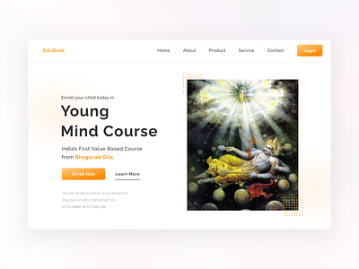 Bhagavad Gita Course Site Homepage adobe illustrator adobe photoshop adobe xd figma ui ui ux ui design ui designs user experience ux web design web designer