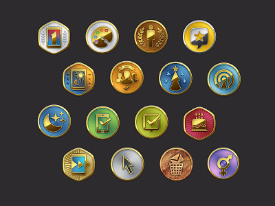 Medal Achievements achievements awards badges medals skeuomorphism