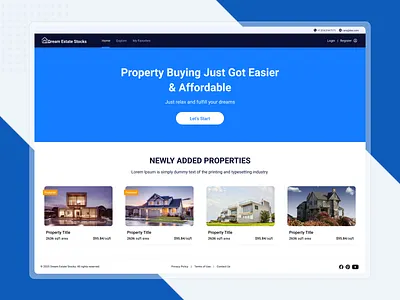 Real-estate Platform for Property Buying and Selling animation building business buying and selling dashboard explore favorites home listing office plateform portal property selling stocks ui ux website