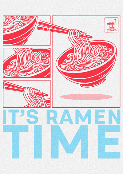 It's Ramen Time Poster artwork concept art graphic design illustration photoshop poster procreate