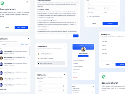 Popups Designs add new app congratulatios connect email edit account health mobile modal model modern new list notification popup popups profile profiles success web app web design web product