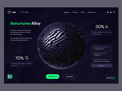 Advanced Materials Innovation Platform corporate website engineering ui industrial design innovative ux interactive design interface landing page layout material science platform design professional ui scientific platform tech website ui design ux design ux ui design web web design website website design