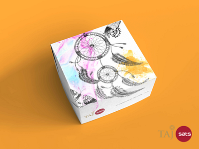 Cake Packaging blackandwhite dreamcatcher graphicdesign illustration packaging penandink