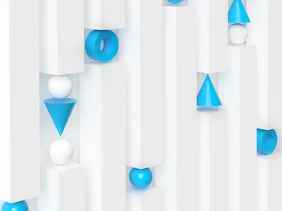 Geometric 3d art design illustration