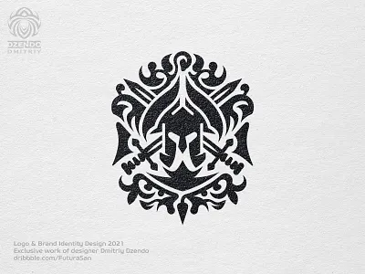 Spartan Heraldry Logo beautiful branding buy logo design helmet heraldry identity logo logotype sparta spartan sword warrior