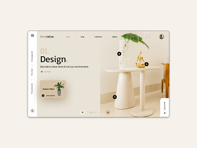 Interior Decoration UI concept branding ui uidesign web