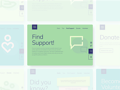 Shuush design figma mobile ui web website design