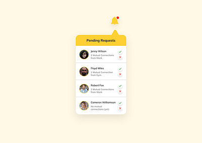 Daily UI #078 - Pending Invitation 078 community connections dailyui friend request pending invitation social media