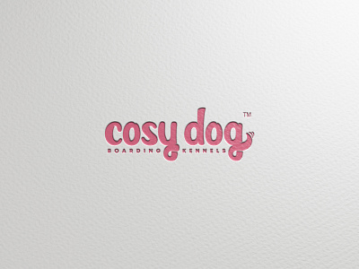 cosy dog custom type dog lettermark logo