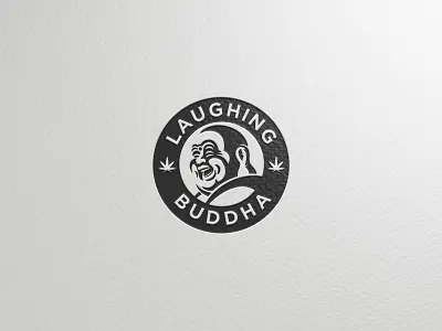 laughing buddha buddha illustration laughing logo marihuana