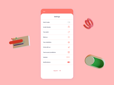 Clean settings screen 2021 3d app clean clean ui dailyui design icons mobile mobile app poppins screen setting settings settings page ui ui design uidesign uxui webdesign