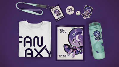 Fanaxy animation anime banner branding brocure conference cute design graphic design illustration logo pin purple vector