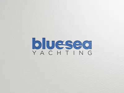 blue sea yachting logo negative space negative space sailboat sea yacht yachting