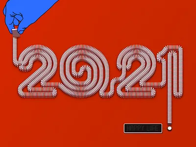 2021 Happy Life Start 2021 designerkang domino graphic happy illustration life start 그래픽 디자인