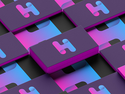 H stands for Hope branding business card colorful gradient h letter lettermark logo minimalist logo modern