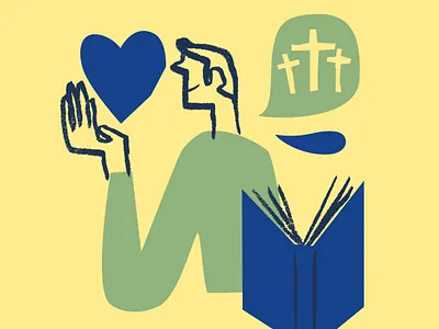 Man talking about faith illustration