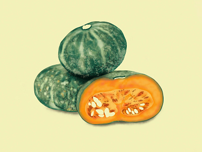 pumpkin flat illustration graphicdesign illustration procreate pumpkin pumpkins vegetables