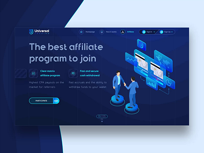 Affiliate Program Landing Page UI design for Crypto Wallet affiliate affiliate marketing banking crypto crypto wallet dark ui extej finance fintech landing page product design saas saas landing page saas website ui ui ux web web design web ui web ui ux